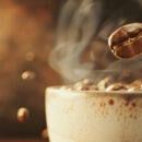 delicious organic coffee still life