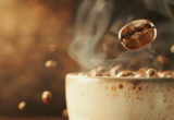 delicious organic coffee still life