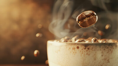 delicious organic coffee still life